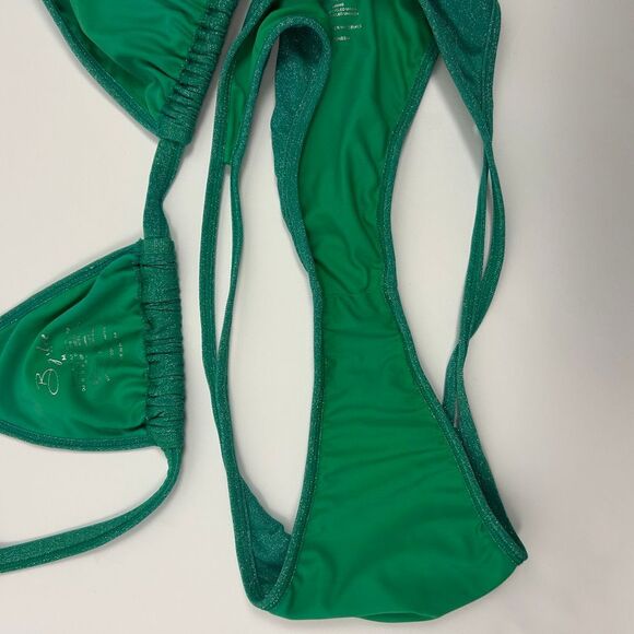 Bydee Bikini Set - Emerald Green Shimmer (Top M, Bottom L) - Picture 10 of 10